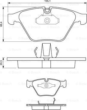 BOSCH 0 986 424 651 - Kit pastiglie freno, Freno a disco autozon.pro