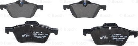 BOSCH 0 986 424 652 - Kit pastiglie freno, Freno a disco autozon.pro