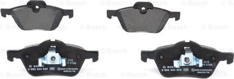 BOSCH 0 986 424 652 - Kit pastiglie freno, Freno a disco autozon.pro