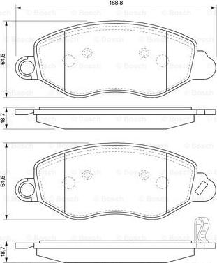 BOSCH 0 986 424 657 - Kit pastiglie freno, Freno a disco autozon.pro