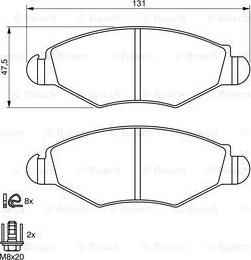 BOSCH 0 986 424 660 - Kit pastiglie freno, Freno a disco autozon.pro