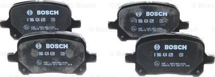 BOSCH 0 986 424 639 - Kit pastiglie freno, Freno a disco autozon.pro