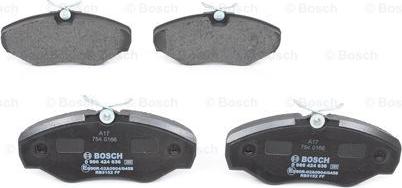 BOSCH 0 986 424 636 - Kit pastiglie freno, Freno a disco autozon.pro