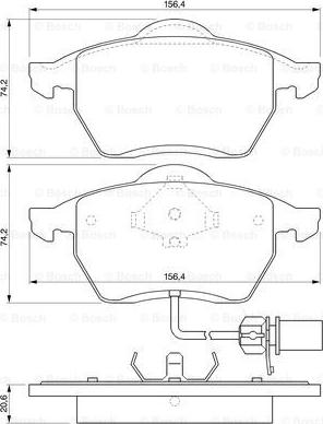 BOSCH 0 986 424 633 - Kit pastiglie freno, Freno a disco autozon.pro