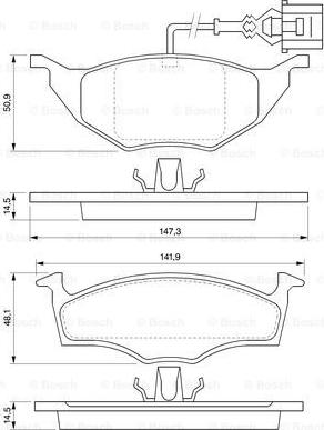 BOSCH 0 986 424 632 - Kit pastiglie freno, Freno a disco autozon.pro