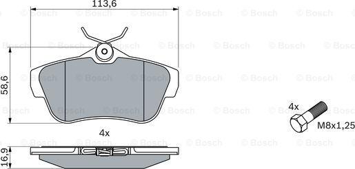 BOSCH 0 986 424 625 - Kit pastiglie freno, Freno a disco autozon.pro