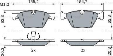 BOSCH 0 986 424 621 - Kit pastiglie freno, Freno a disco autozon.pro