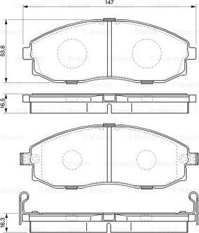 BOSCH 0 986 424 670 - Kit pastiglie freno, Freno a disco autozon.pro