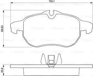 BOSCH 0 986 424 677 - Kit pastiglie freno, Freno a disco autozon.pro