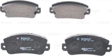 BOSCH 0 986 424 098 - Kit pastiglie freno, Freno a disco autozon.pro