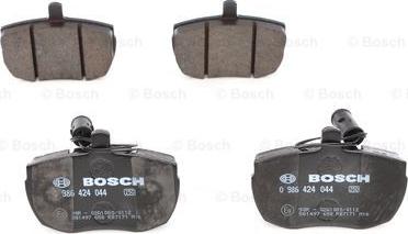 BOSCH 0 986 424 044 - Kit pastiglie freno, Freno a disco autozon.pro