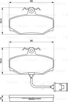 BOSCH 0 986 424 019 - Kit pastiglie freno, Freno a disco autozon.pro