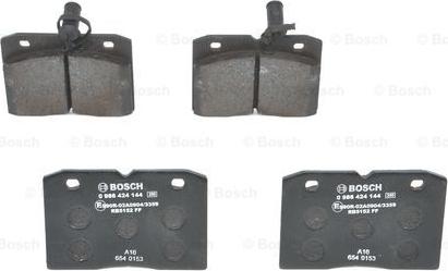 BOSCH 0 986 424 144 - Kit pastiglie freno, Freno a disco autozon.pro