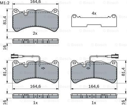 BOSCH 0 986 424 104 - Kit pastiglie freno, Freno a disco autozon.pro