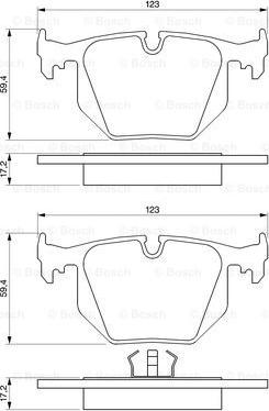 BOSCH 0 986 424 185 - Kit pastiglie freno, Freno a disco autozon.pro