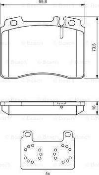 BOSCH 0 986 424 170 - Kit pastiglie freno, Freno a disco autozon.pro