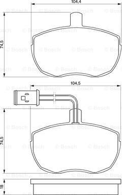 BOSCH 0 986 424 172 - Kit pastiglie freno, Freno a disco autozon.pro