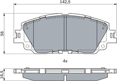 BOSCH 0 986 424 899 - Kit pastiglie freno, Freno a disco autozon.pro