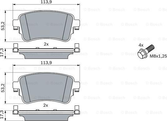 BOSCH 0 986 424 857 - Kit pastiglie freno, Freno a disco autozon.pro