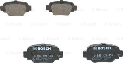 BOSCH 0 986 424 800 - Kit pastiglie freno, Freno a disco autozon.pro