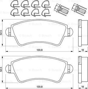 BOSCH 0 986 424 801 - Kit pastiglie freno, Freno a disco autozon.pro