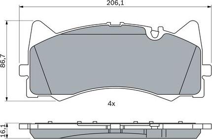 BOSCH 0 986 424 886 - Kit pastiglie freno, Freno a disco autozon.pro