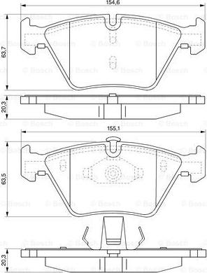 BOSCH 0 986 424 822 - Kit pastiglie freno, Freno a disco autozon.pro