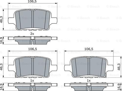 BOSCH 0 986 424 870 - Kit pastiglie freno, Freno a disco autozon.pro