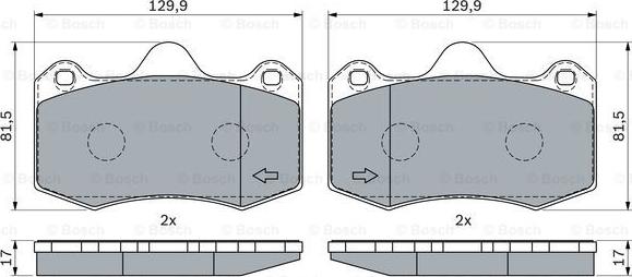 BOSCH 0 986 424 399 - Kit pastiglie freno, Freno a disco autozon.pro