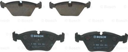 BOSCH 0 986 424 351 - Kit pastiglie freno, Freno a disco autozon.pro