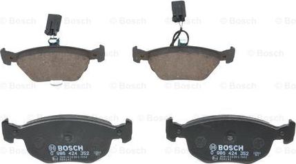 BOSCH 0 986 424 352 - Kit pastiglie freno, Freno a disco autozon.pro