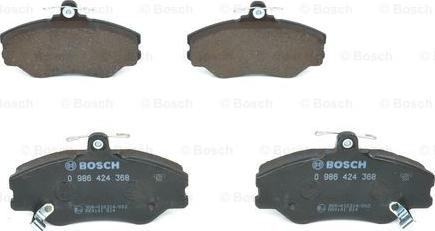 BOSCH 0 986 424 368 - Kit pastiglie freno, Freno a disco autozon.pro