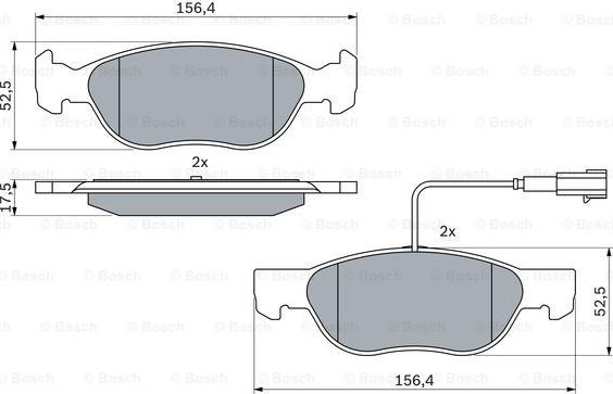 BOSCH 0 986 424 362 - Kit pastiglie freno, Freno a disco autozon.pro