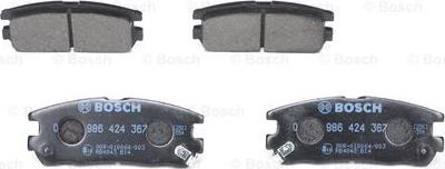 BOSCH 0 986 424 367 - Kit pastiglie freno, Freno a disco autozon.pro