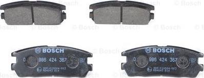 BOSCH 0 986 424 367 - Kit pastiglie freno, Freno a disco autozon.pro