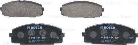 BOSCH 0 986 424 319 - Kit pastiglie freno, Freno a disco autozon.pro