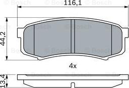 BOSCH 0 986 424 313 - Kit pastiglie freno, Freno a disco autozon.pro