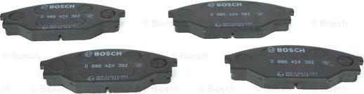 BOSCH 0 986 424 382 - Kit pastiglie freno, Freno a disco autozon.pro