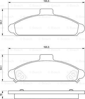 BOSCH 0 986 424 330 - Kit pastiglie freno, Freno a disco autozon.pro