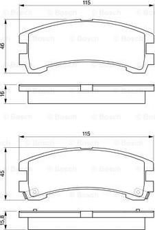 BOSCH 0 986 424 323 - Kit pastiglie freno, Freno a disco autozon.pro