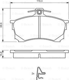 BOSCH 0 986 424 370 - Kit pastiglie freno, Freno a disco autozon.pro