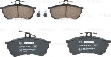 BOSCH 0 986 424 370 - Kit pastiglie freno, Freno a disco autozon.pro