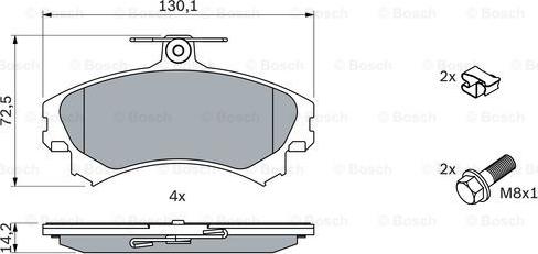 BOSCH 0 986 424 371 - Kit pastiglie freno, Freno a disco autozon.pro