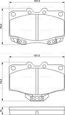 BOSCH 0 986 424 269 - Kit pastiglie freno, Freno a disco autozon.pro