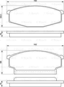 BOSCH 0 986 424 261 - Kit pastiglie freno, Freno a disco autozon.pro