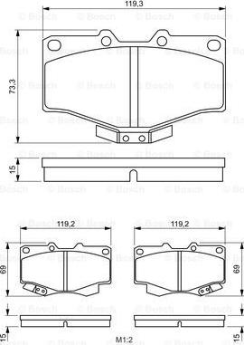 BOSCH 0 986 424 268 - Kit pastiglie freno, Freno a disco autozon.pro