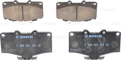 BOSCH 0 986 424 268 - Kit pastiglie freno, Freno a disco autozon.pro