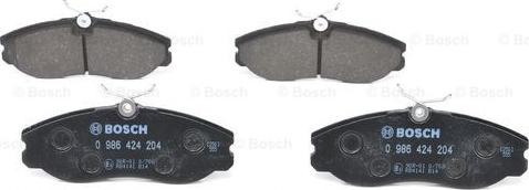 BOSCH 0 986 424 204 - Kit pastiglie freno, Freno a disco autozon.pro