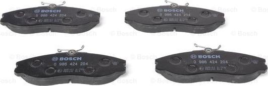 BOSCH 0 986 424 204 - Kit pastiglie freno, Freno a disco autozon.pro