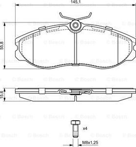 BOSCH 0 986 424 204 - Kit pastiglie freno, Freno a disco autozon.pro